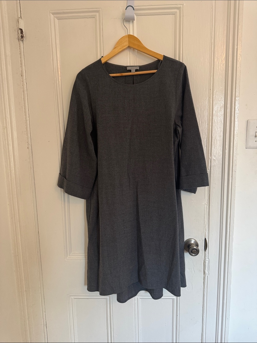 COS Charcoal Grey Midi Shift Dress